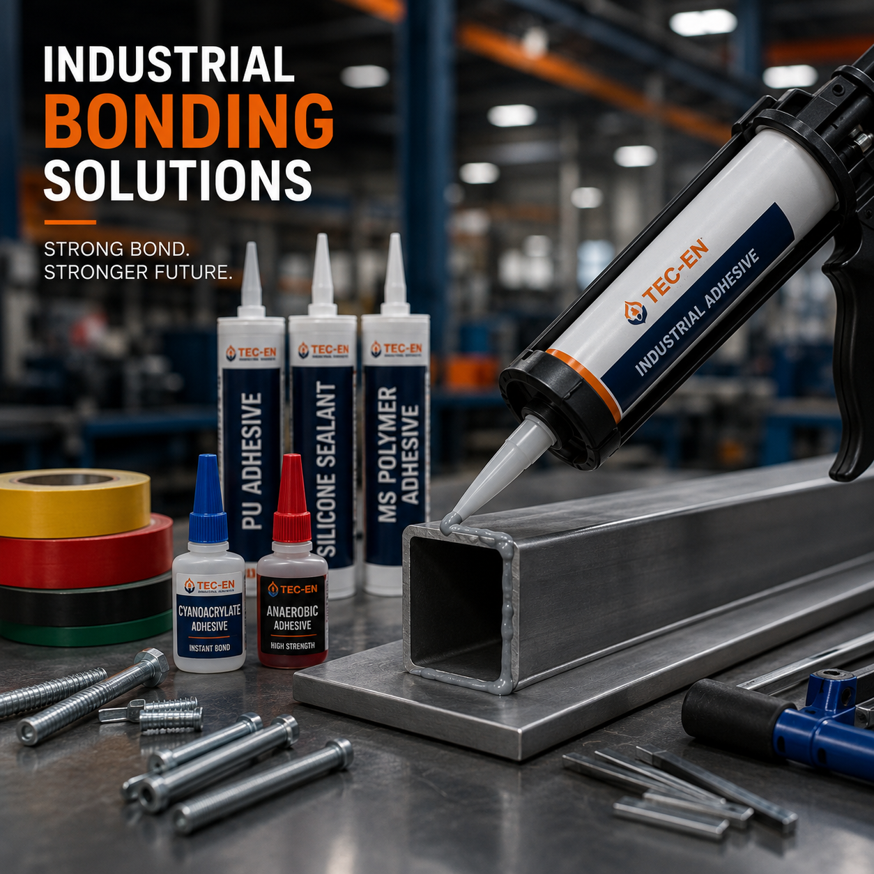 Industrial adhesive bonding in action